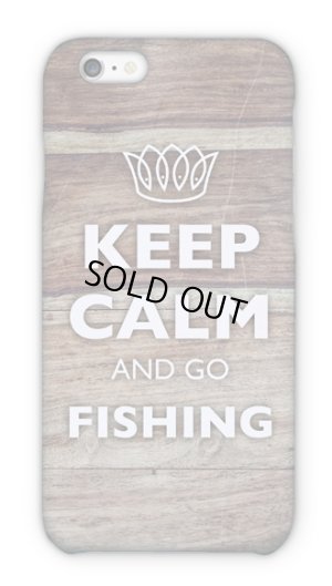 画像1: [アングラーズケース] KEEP CALM AND GO FISHING　木目 (商品コード：2015051804)