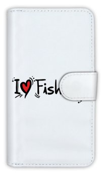 [アングラーズケース]【手帳型】I LOVE FISHING (商品コード： diary2015103108)