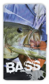 [アングラーズケース]【手帳型】ビッグバス! BLACK BASS (商品コード： diary2015102909)