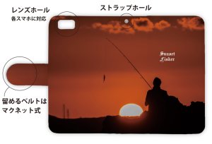 画像3: [アングラーズケース]【手帳型】夕暮れのルアーマン (商品コード： diary2015103016)