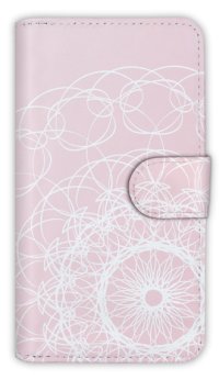 [アングラーズケース]【手帳型】シックなレース　ピンク (商品コード： diary2015102948)