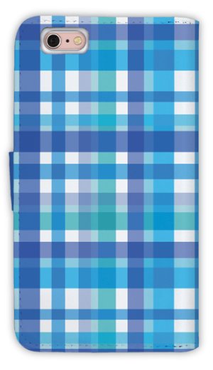 画像2: [アングラーズケース]【手帳型】青色のタータンチェック (商品コード： diary2015102945)
