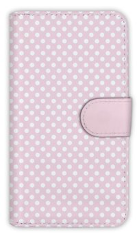 [アングラーズケース]【手帳型】水玉ドット　さくらピンク (商品コード： diary2015102950)