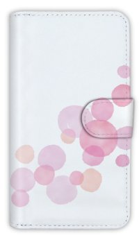 [アングラーズケース]【手帳型】やさしい水玉　ピング (商品コード： diary2015102933)