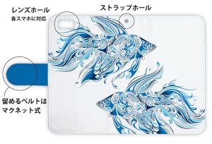 画像3: [アングラーズケース]【手帳型】トロピカルなベタのイラスト (商品コード：  diary2015110507)
