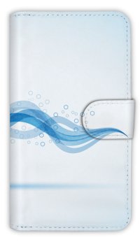 [アングラーズケース]【手帳型】波のイメージ (商品コード：  diary2015110202)