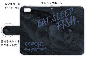 画像3: [アングラーズケース]【手帳型】Eat.Sleep.Fish... black bass (商品コード： diary2016050604)