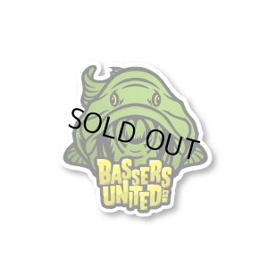 画像1: [BASSERS UNITED/バサーズユナイテッド] Fish LOGO Sticker ［GREEN］ (code:BUM005)