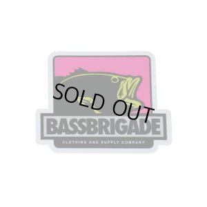画像1: [Bass Brigade/バスブリゲード] 4" BOXED BASS STICKER - PINK (code:BRD129)