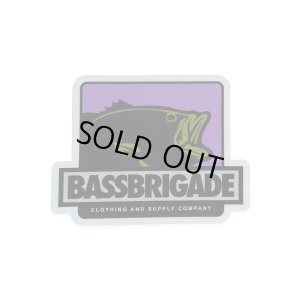 画像1: [Bass Brigade/バスブリゲード] 4" BOXED BASS STICKER - PURPLE (code:BRD130)