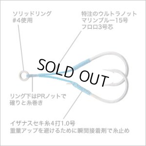 画像1: 【スタジオオーシャンマーク】ジギングフック 青技
