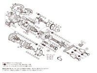 【シマノ純正お取り寄せパーツ：納期1ヶ月】12アンタレス 純正スプール（右, 左, HG 右, HG 左）商品コード：028358 93番 S Part No. 10L7Q スプール組+94番 S Part No. 1046M ブレーキシュー（Ｍ）赤6個セット【中サイズ送料】