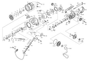 画像1: 【ダイワ純正お取り寄せパーツ：納期1ヶ月】19セルテート LT2500S-XH　製品コード：00060046