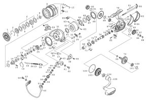 画像1: 【ダイワ純正お取り寄せパーツ：納期1ヶ月】19セルテート LT2500-H　製品コード：00060047