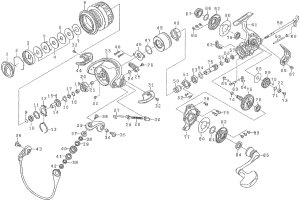 画像1: 【ダイワ純正お取り寄せパーツ：納期1ヶ月】12イグジスト 2510R-PE　製品コード：00055517