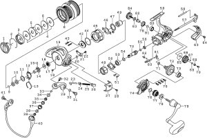 画像1: 【ダイワ純正お取り寄せパーツ：納期1ヶ月】16EM MS 4000H　製品コード：00056279