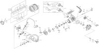 【ダイワ純正お取り寄せパーツ：納期1ヶ月】17ワールドスピン CF2500　製品コード：00050424