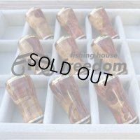 【FHF】ウッド ハンドルノブ 丸形 Aランク 上杢花梨紅白瘤 F-01