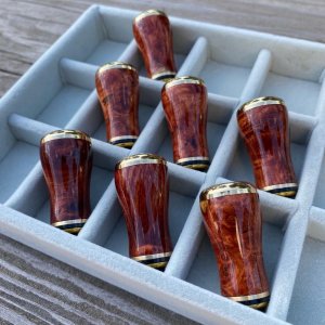 画像7: 【FHF】ウッド ハンドルノブ 丸形 Aランク 花梨単色瘤 F-02