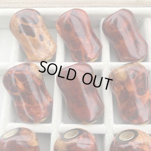 画像8: 【FHF】ウッド ハンドルノブ 楕円形 Sランク 上杢花梨紅白瘤 F-17