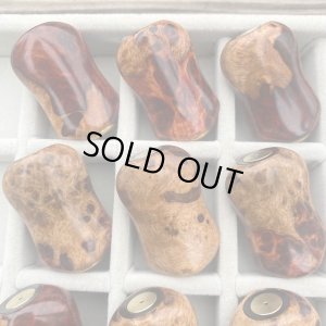 画像6: 【FHF】ウッド ハンドルノブ 楕円形 Sランク 上杢花梨紅白瘤 F-17