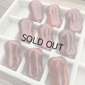 画像6: 【FHF】ウッド ハンドルノブ 楕円形 Sランク 上杢花梨単色瘤 F-18