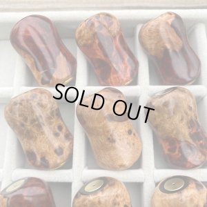 画像3: 【FHF】ウッド ハンドルノブ 楕円形 Sランク 上杢花梨紅白瘤 F-17