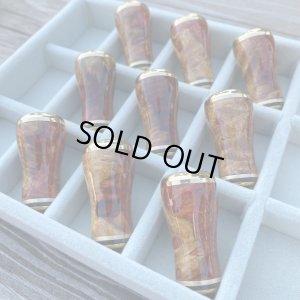 画像8: 【FHF】ウッド ハンドルノブ 丸形 Sランク 花梨紅白瘤 F-14