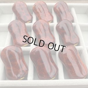 画像3: 【FHF】ウッド ハンドルノブ 楕円形 Sランク 上杢花梨単色瘤 F-18