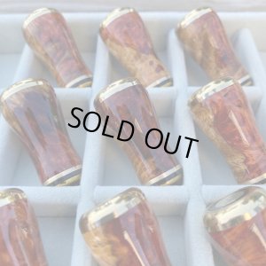 画像3: 【FHF】ウッド ハンドルノブ 丸形 Sランク 花梨紅白瘤 F-14