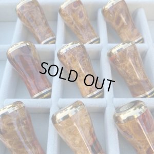 画像6: 【FHF】ウッド ハンドルノブ 丸形 Sランク 花梨紅白瘤 F-14