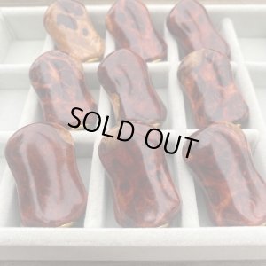 画像7: 【FHF】ウッド ハンドルノブ 楕円形 Sランク 上杢花梨紅白瘤 F-17