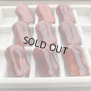 画像7: 【FHF】ウッド ハンドルノブ 楕円形 Sランク 上杢花梨単色瘤 F-18