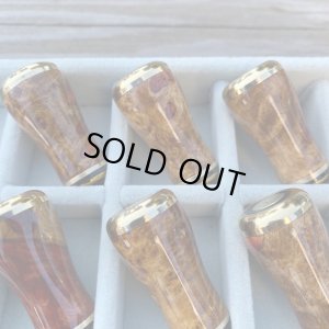 画像7: 【FHF】ウッド ハンドルノブ 丸形 Sランク 花梨紅白瘤 F-14