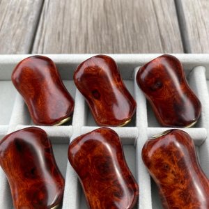画像8: 【FHF】ウッド ハンドルノブ 楕円形 Aランク 上杢花梨単色瘤 F-19