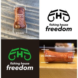 画像7: 【FHF】ウッド ハンドルノブ パドル形2 サペリマホガニー F-28