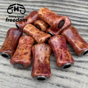 画像2: 【FHF】ウッド ハンドルノブ パドル形2 パープルハート F-27