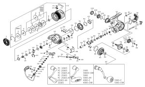 画像1: 【ダイワ純正お取り寄せパーツ：納期1ヶ月】25カルディア FC LT2000S 　製品コード：00060401