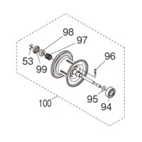 【シマノ純正お取り寄せパーツ：納期1ヶ月】25グラップラー CT純正スプール（150XG, 151XG）商品コード：048837 100番 S Part No. 149N4 スプール組【中サイズ送料】