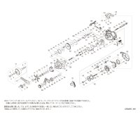 【シマノ純正お取り寄せパーツ：納期1ヶ月】25グラップラー CT 151XG　商品コード：048844