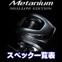 【シマノ】22メタニウム シャローエディション［Metanium］シリーズ スペック一覧表