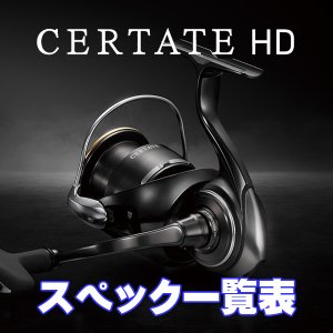 画像1:  【ダイワ】26セルテート HD［CERTATE HD］シリーズ スペック一覧表