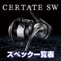  【ダイワ】26セルテート SW［CERTATE SW］シリーズ スペック一覧表