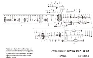 画像1: 【アブ純正お取り寄せパーツ：納期1ヶ月】ZENON MG7　製品コード：1574623