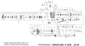 画像1: 【アブ純正お取り寄せパーツ：納期1ヶ月】ZENON MG-X-SHS　製品コード：1552848