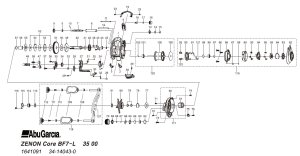 画像1: 【アブ純正お取り寄せパーツ：納期1ヶ月】ZENON Core BF7-L　製品コード：1641091