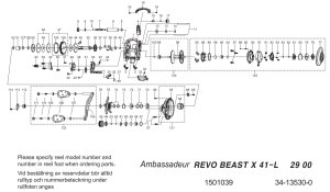 画像1: 【アブ純正お取り寄せパーツ：納期1ヶ月】20Revo ビースト X 41X-L　製品コード：1501039