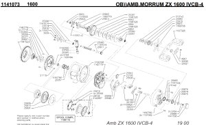 画像1: 【アブ純正お取り寄せパーツ：納期1ヶ月】MORRUM ZX 1600 IVCB-4　製品コード：1141073