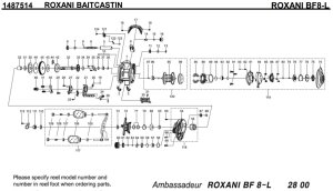 画像1: 【アブ純正お取り寄せパーツ：納期1ヶ月】 ROXANI BF8-L 　製品コード：1487514