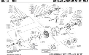 画像1: 【アブ純正お取り寄せパーツ：納期1ヶ月】MORRUM ZX1601 MAG　製品コード：1294131